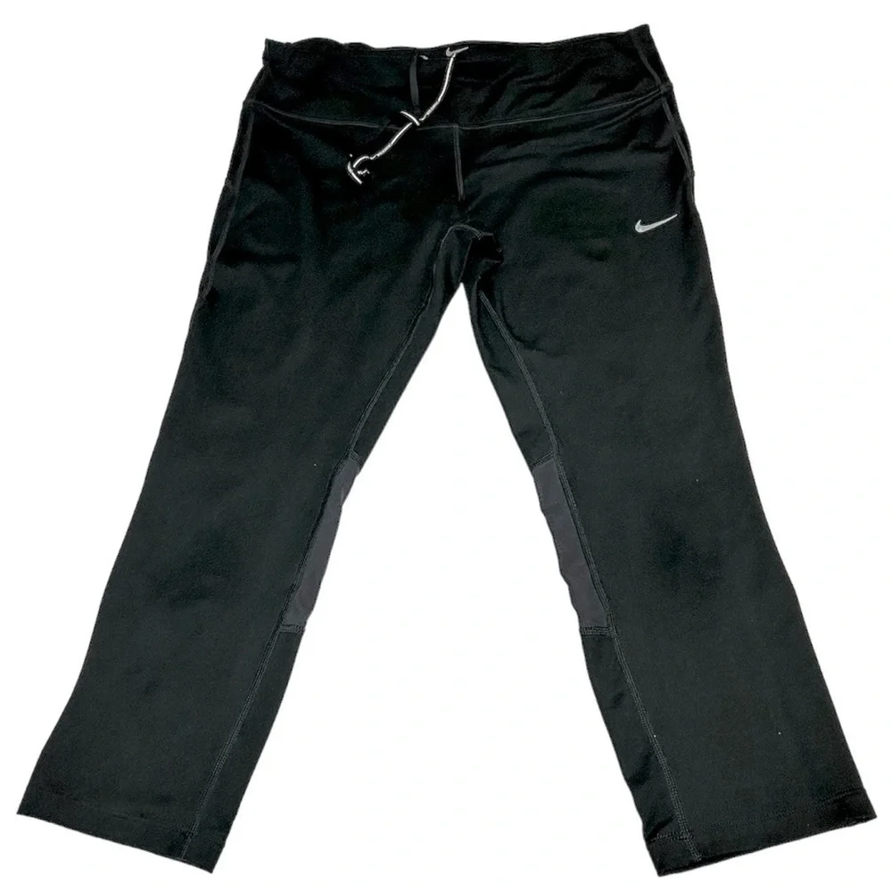 Nike Running dri-fit Crop Black‎ Leggings. Size large